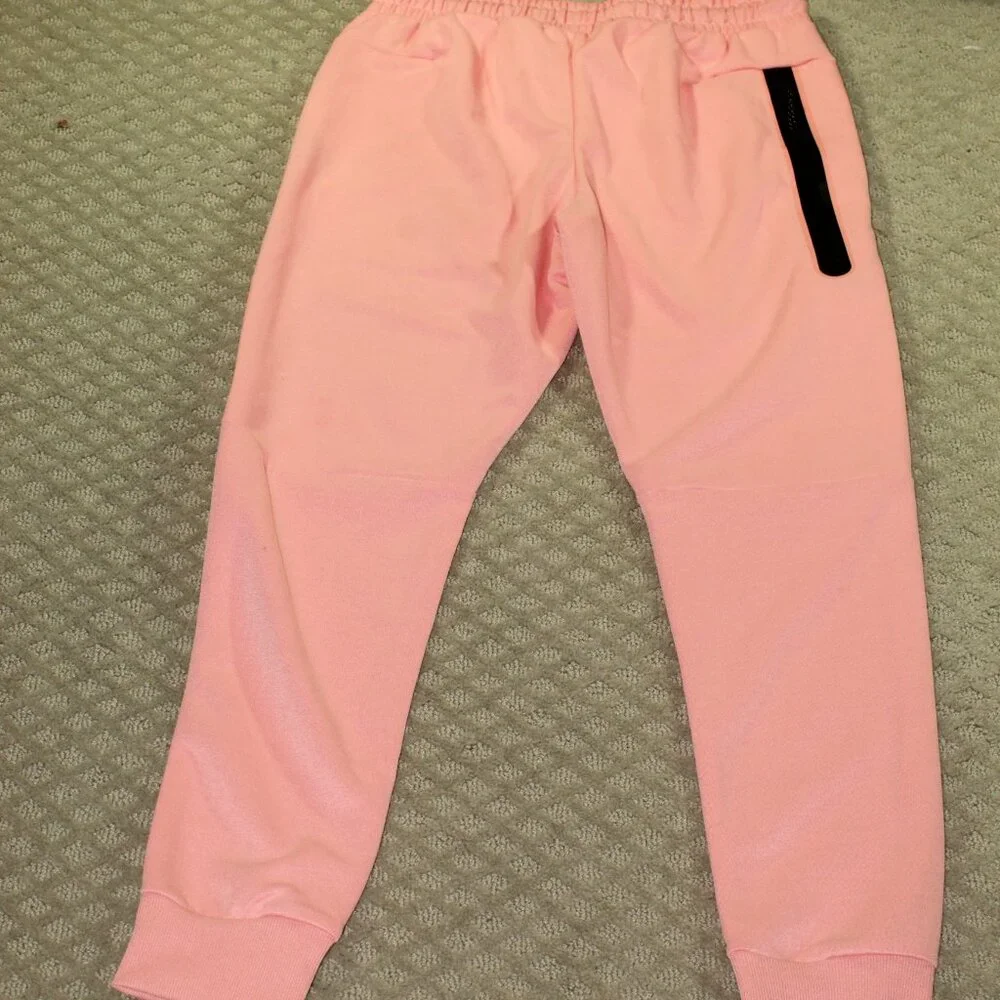 2pc Amiri Logo Womens Sz S Peachy Pink Sweats Outfit Hoodie & Pants